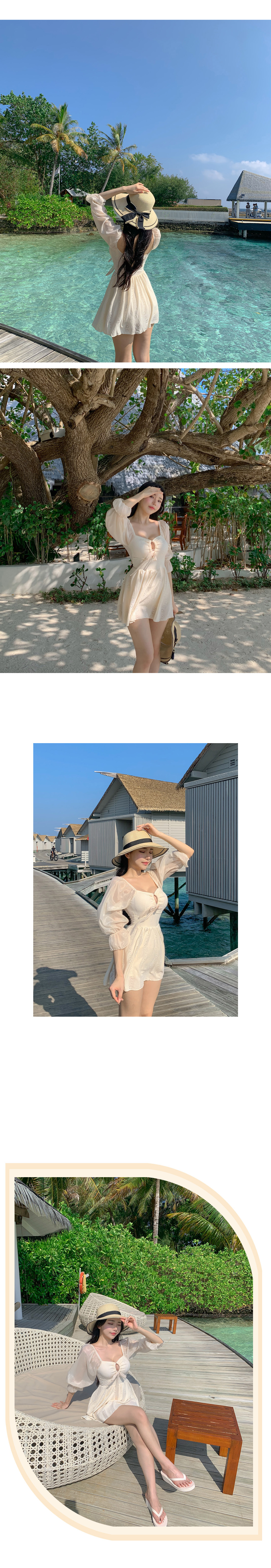 글로시 펀칭 원피스 수영복 (1P) 상세 이미지 4