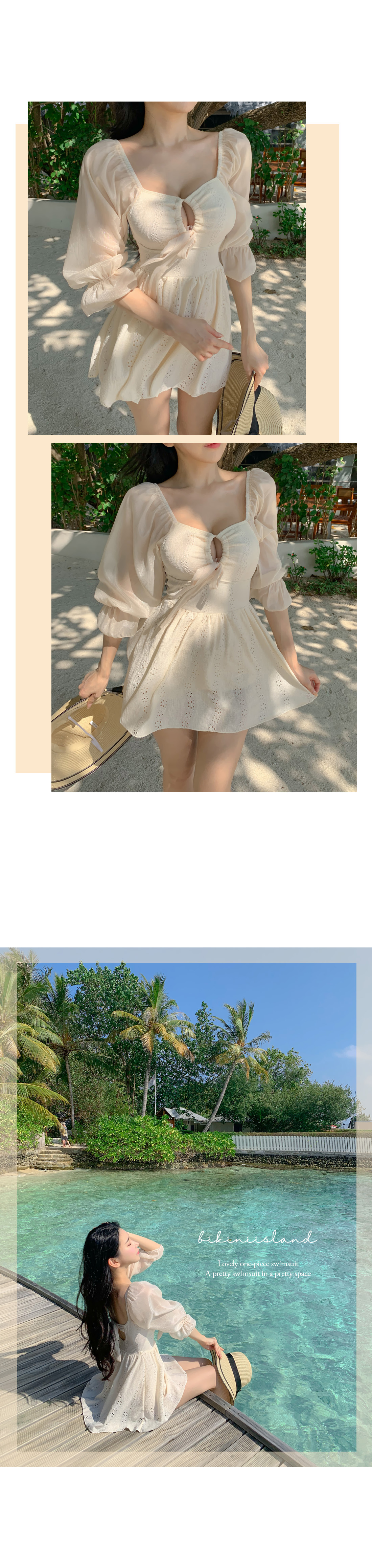 글로시 펀칭 원피스 수영복 (1P) 상세 이미지 2